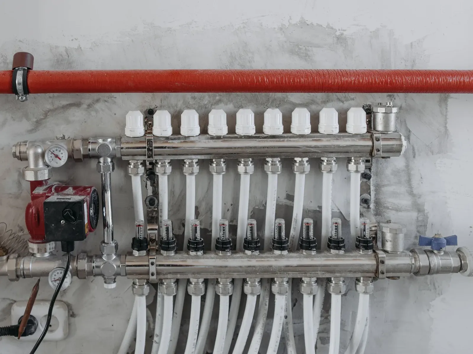 Boiler room repipe, Hingham